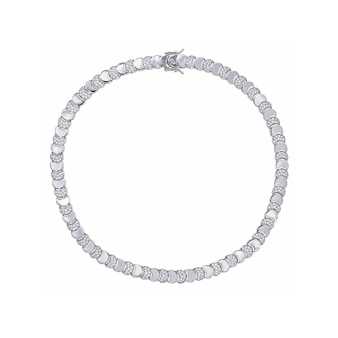 Crescent Glow Choker ( Silver )