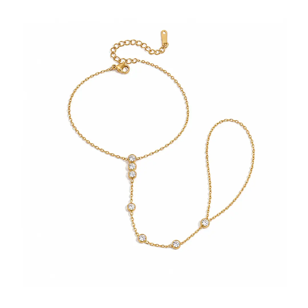 Dainty Crystal Hand Chain